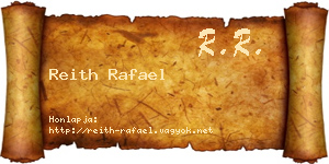 Reith Rafael névjegykártya